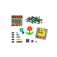 Кубики соединяющиеся 1 см. Набор с основанием и карточками. - «globural.ru» - Чебоксары