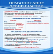 Стенд "Правописание деепричастий" - «globural.ru» - Чебоксары