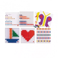 Мозаика Peg Board. Набор с прозрачными досками и картинками - «globural.ru» - Чебоксары