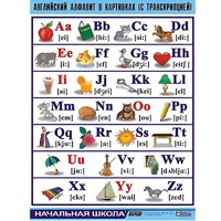 Таблица демонстрационная "Английский алфавит в картинках"(70x100) - «globural.ru» - Чебоксары