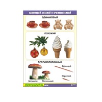 Таблица демонстрационная "Одинаковый, похожий и противоположный" (винил 70x100) - «globural.ru» - Чебоксары