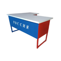 Стол преподавателя "Патриот" угловой с выкатной тумбой - «globural.ru» - Чебоксары