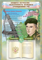 Стенд-уголок "Защита Отечества – обязанность каждого гражданина Российской Федерации" - «globural.ru» - Чебоксары