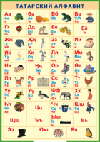 Таблица Татарский алфавит в картинках 1000*1400 винил - «globural.ru» - Чебоксары