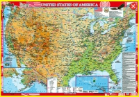 Настенная карта Соединенных Штатов Америки на английском языке (учебная) - «globural.ru» - Чебоксары