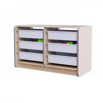 Двойной модуль для хранения игрушек из коллекции мебели «НЕГА» (цвет бежевый) - «globural.ru» - Чебоксары