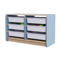 Двойной модуль для хранения игрушек из коллекции мебели «НЕГА» (цвет голубой) - «globural.ru» - Чебоксары