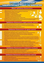Стенд "Правила выполнения лабораторных работ по биологии" (вариант 2) - «globural.ru» - Чебоксары