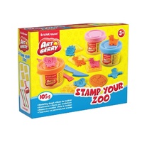 Пластилин на растительной основе Artberry/Stamp Your Zoo 3 бан./35 г со штампами - «globural.ru» - Чебоксары