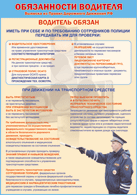 Плакат "Водитель обязан " 1000*1400 винил - «globural.ru» - Чебоксары