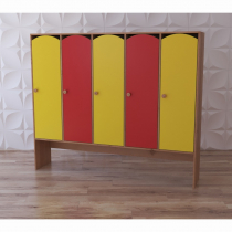 Шкаф 5-секционный с нишей под скамью "Яркое детство" - «globural.ru» - Чебоксары