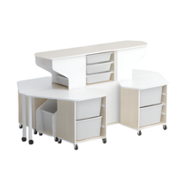 Модуль-стеллаж "Робот-Робик 002" (дуб молочный/белый) - «globural.ru» - Чебоксары