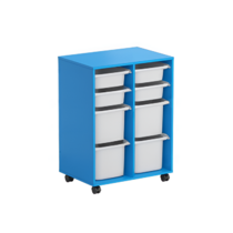 Тумба мобильная для пособий (синий) - «globural.ru» - Чебоксары