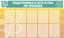Стенд "Подготовка к ЕГЭ и ОГЭ по физике вариант 2 (10 карманов)" - «globural.ru» - Чебоксары