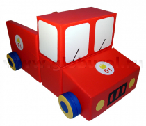 Напольная мягкая игрушка «Пожарная  машина» - «globural.ru» - Чебоксары