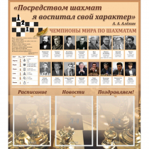 "Шахматы" тематический стенд - «globural.ru» - Чебоксары